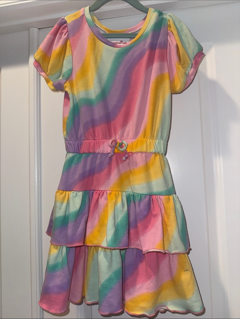 American Girl Life-Size Summer Rainbow Tiered Dress